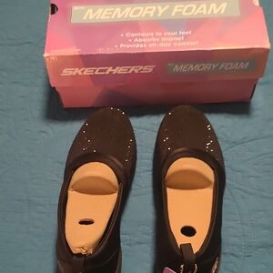 Skechers Black Slip-On Loafers with Memory Foam Size 10w